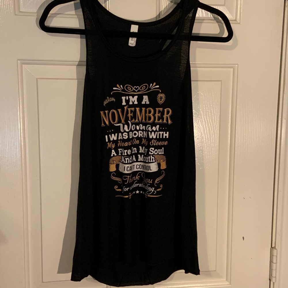 BELLA Canvas Tank “November Woman” Size M